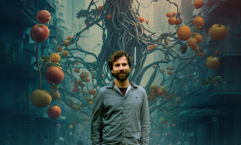 corsymon_guy_walking_in_future_city_with_fruit_trees(ENT_ID=418