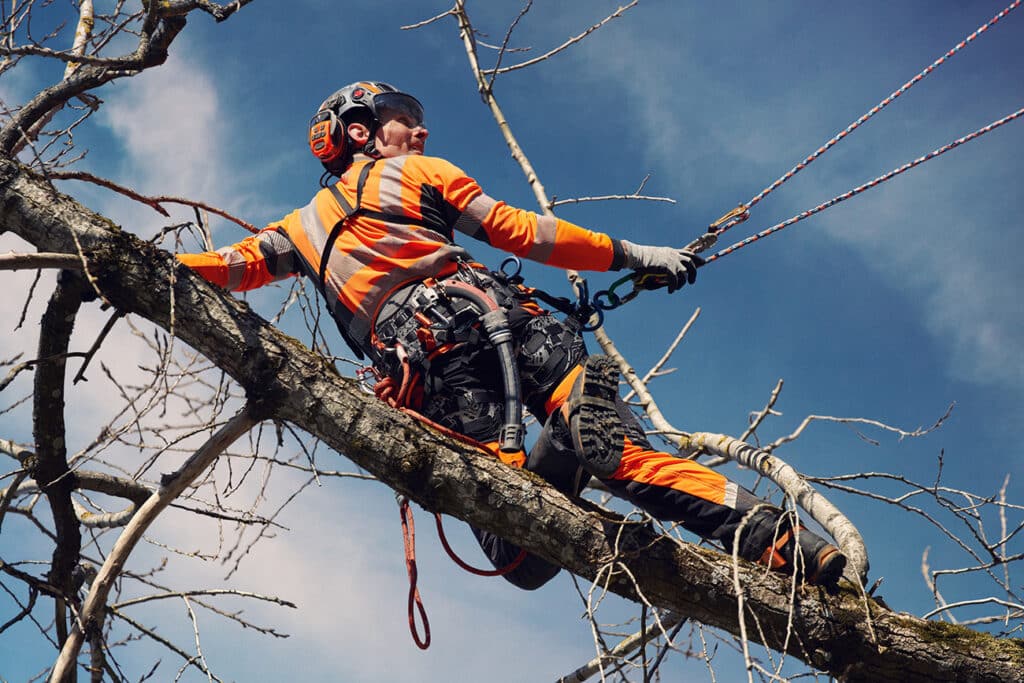 De letterlijke levenslijn hoog boven de grond