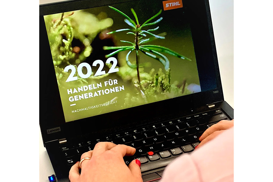 STIHL vermindert CO2-uitstoot en publiceert zijn duurzaamheidsrapport 2022
